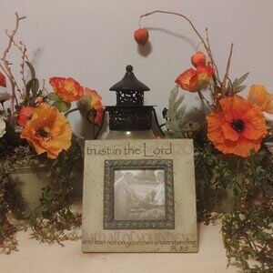 " Trust in the Lord " Typography Frame holds 4 x 4 photo